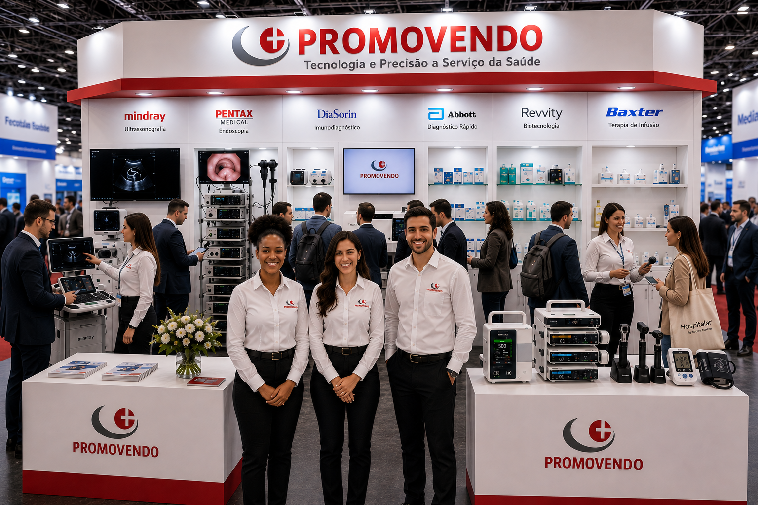 Equipamentos médicos em uso